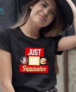 Just us Florida State Seminoles helmet logo shirt