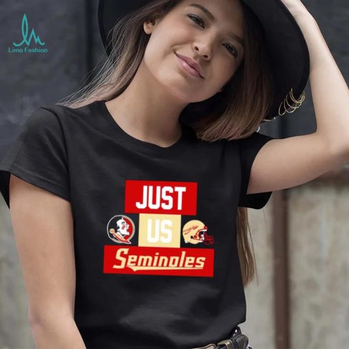 Just us Florida State Seminoles helmet logo shirt