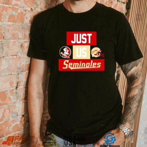 Just us Florida State Seminoles helmet logo shirt