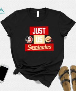 Just us Florida State Seminoles helmet logo shirt