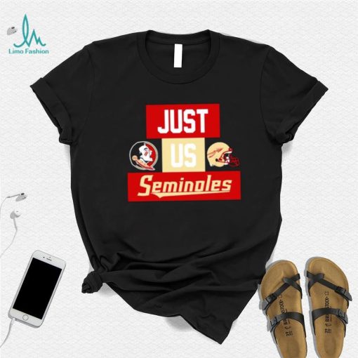 Just us Florida State Seminoles helmet logo shirt