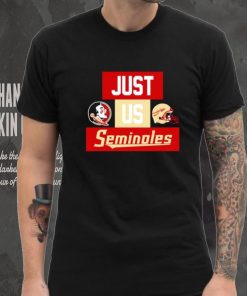 Just us Florida State Seminoles helmet logo shirt