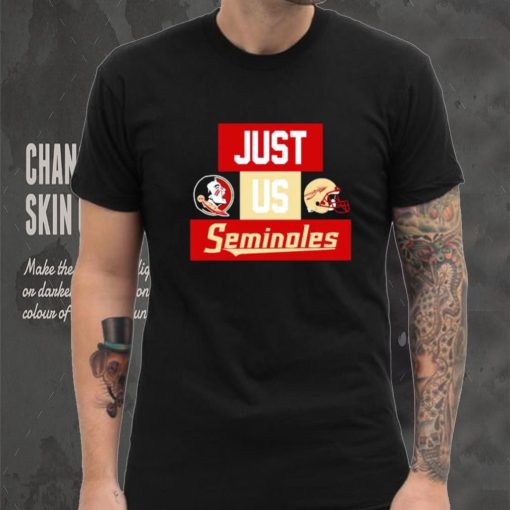 Just us Florida State Seminoles helmet logo shirt
