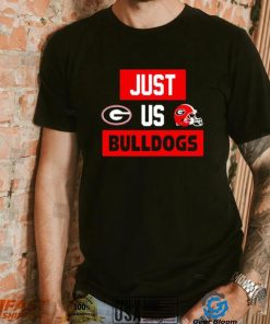 Just us Georgia Bulldogs helmet logo shirt
