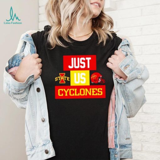 Just us Iowa State Cyclones helmet logo shirt