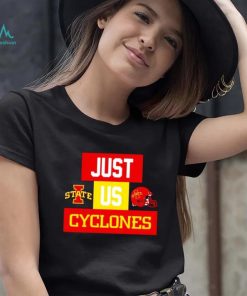 Just us Iowa State Cyclones helmet logo shirt