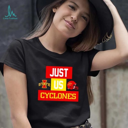 Just us Iowa State Cyclones helmet logo shirt