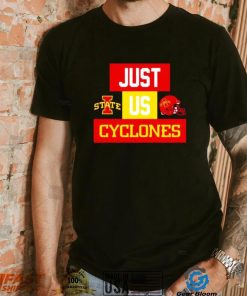 Just us Iowa State Cyclones helmet logo shirt