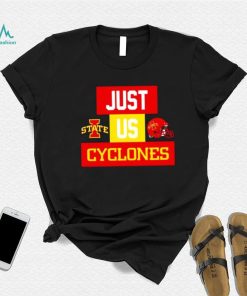Just us Iowa State Cyclones helmet logo shirt
