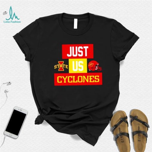 Just us Iowa State Cyclones helmet logo shirt