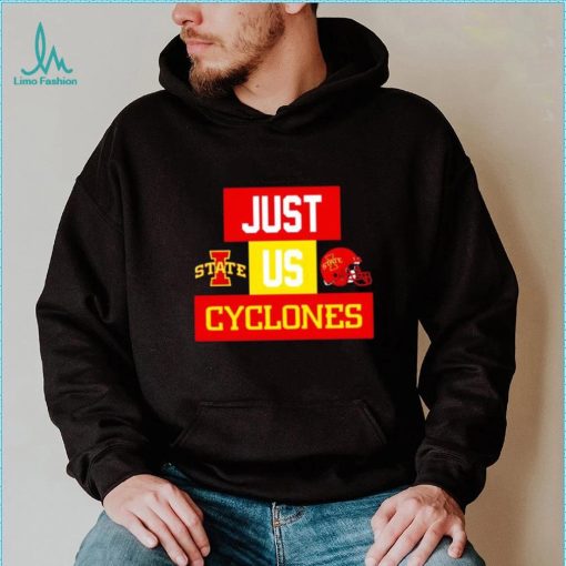 Just us Iowa State Cyclones helmet logo shirt