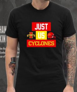 Just us Iowa State Cyclones helmet logo shirt