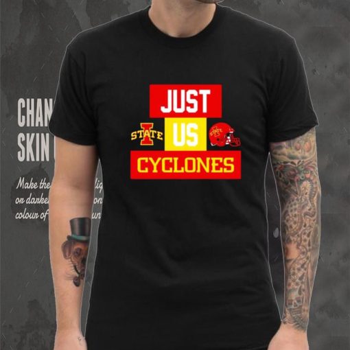 Just us Iowa State Cyclones helmet logo shirt