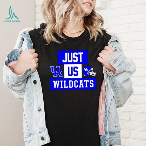 Just us Kentucky Wildcats helmet logo shirt