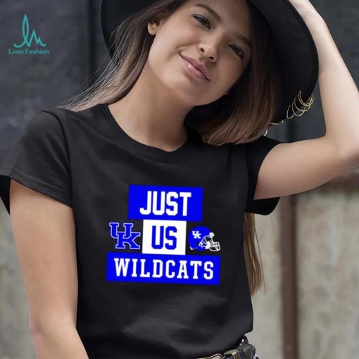 Just us Kentucky Wildcats helmet logo shirt