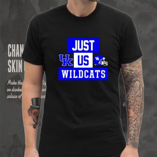 Just us Kentucky Wildcats helmet logo shirt