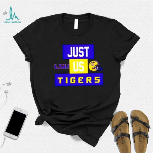 Just us LSU Tigers helmet logo shirt
