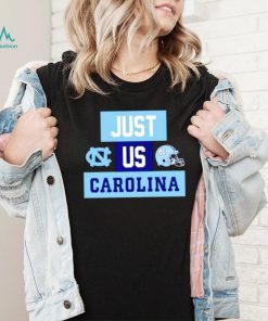 Just us North Carolina Tar Heels helmet logo shirt