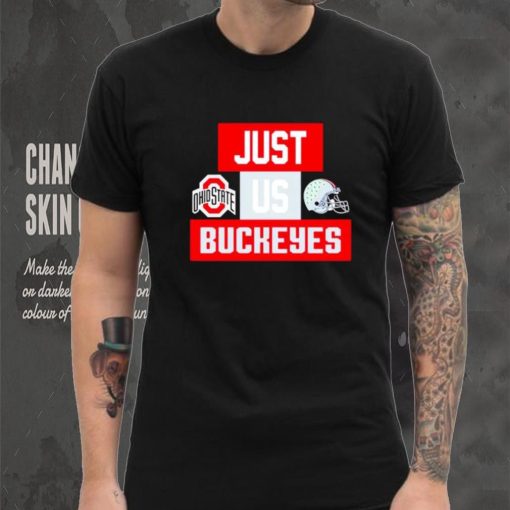 Just us Ohio State Buckeyes helmet logo shirt