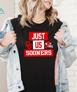 Just us Oklahoma Sooners helmet logo shirt