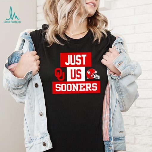 Just us Oklahoma Sooners helmet logo shirt