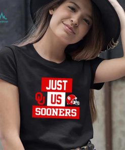 Just us Oklahoma Sooners helmet logo shirt