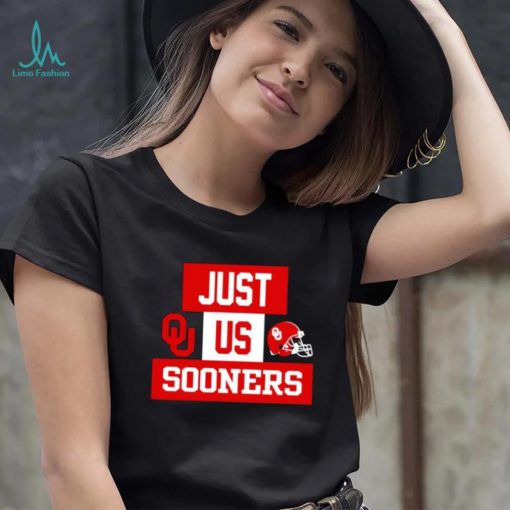 Just us Oklahoma Sooners helmet logo shirt
