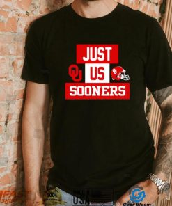 Just us Oklahoma Sooners helmet logo shirt