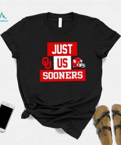 Just us Oklahoma Sooners helmet logo shirt