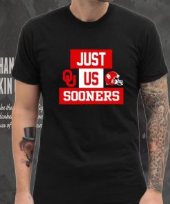 Just us Oklahoma Sooners helmet logo shirt