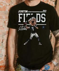 Justin Fields Cartoon WHT Shirt