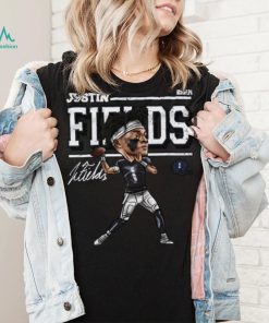 Justin Fields Cartoon WHT Shirt
