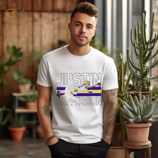 Justin Jefferson player action pose funny shirt