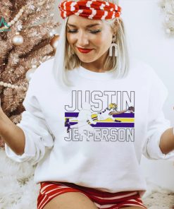Justin Jefferson player action pose funny shirt