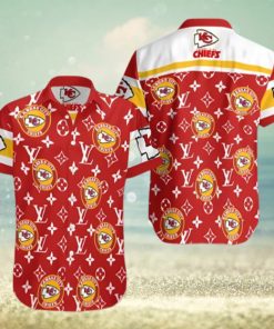 KC Chiefs Hawaiian Shirt LV Pattern Kansas City Chiefs Gift