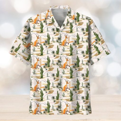 Kangaroo Cricket Hawaiian Shirt