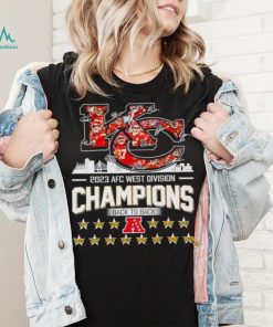 Kansas City Chiefs 2023 AFC West Division Champions back to back signatures shirt