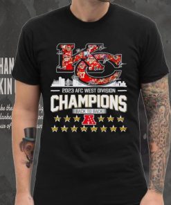 Kansas City Chiefs 2023 AFC West Division Champions back to back signatures shirt