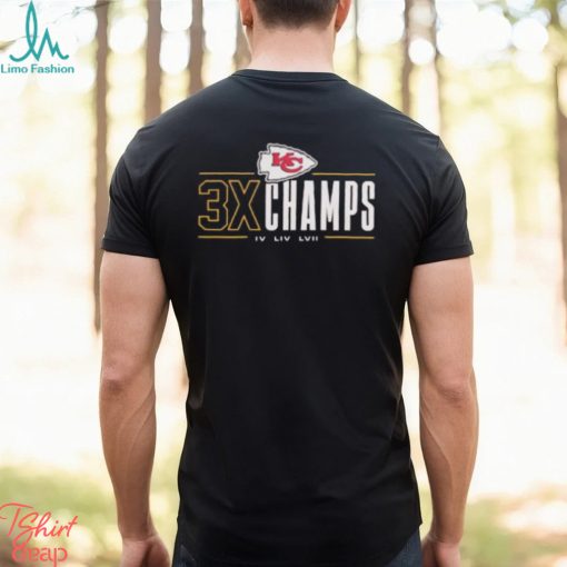 Kansas City Chiefs 3x Champions IV LIV LVII T Shirt