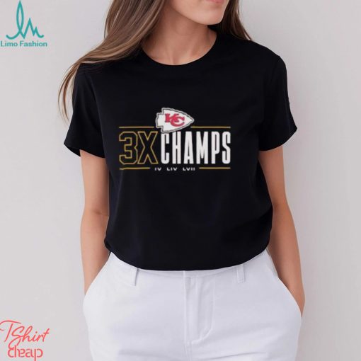 Kansas City Chiefs 3x Champions IV LIV LVII T Shirt