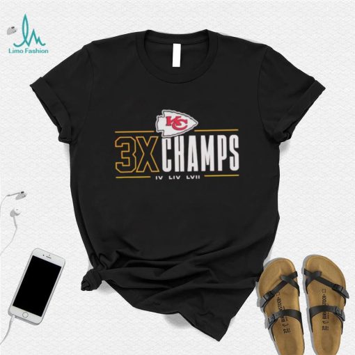 Kansas City Chiefs 3x Champs IV LIV LVII shirt