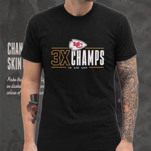 Kansas City Chiefs 3x Champs IV LIV LVII shirt