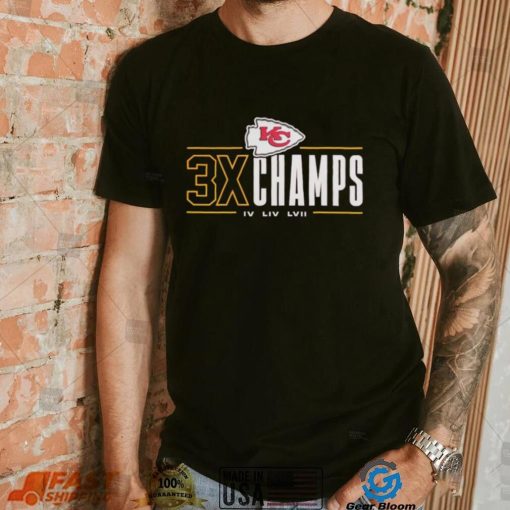 Kansas City Chiefs 3x Champs IV LIV LVII shirt