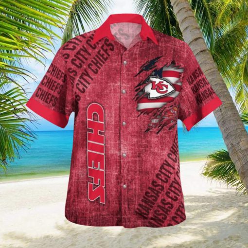 Kansas City Chiefs American Flag Coconut 3D Hawaiian Shirt Best For Fans Beach Gift For Men And Women