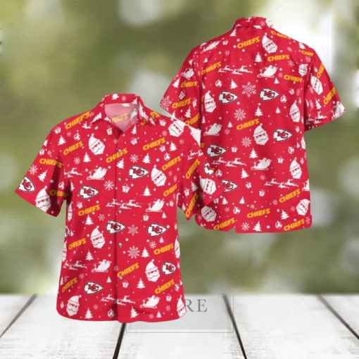 Kansas City Chiefs Christmas Hawaiian Shirt Beach Gift Fans For Men And Women