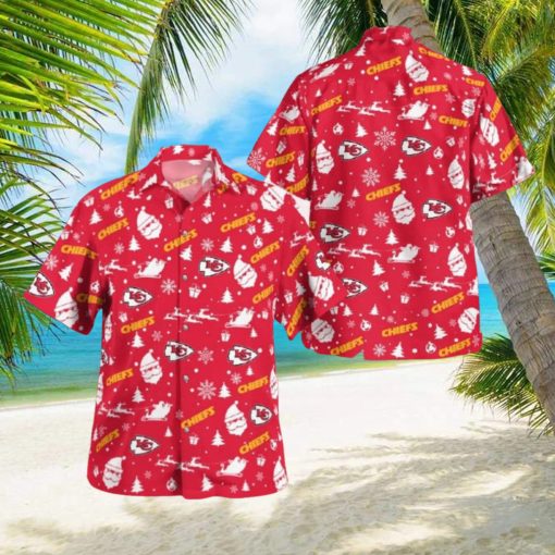 Kansas City Chiefs Christmas Hawaiian Shirt Beach Gift Fans For Men And Women