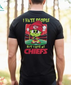 Kansas City Chiefs Christmas Merch Santa Grinch Chibi I Hate People But I Love My Kansas City Chiefs Christmas Shirt