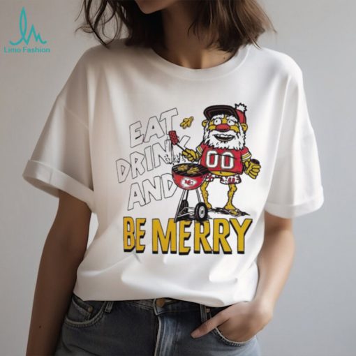 Kansas City Chiefs Eat Drink And Be Merry Christmas Shirt