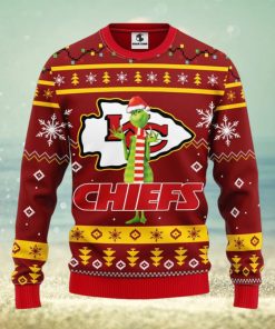 Kansas City Chiefs Funny Grinch Christmas Ugly Sweater
