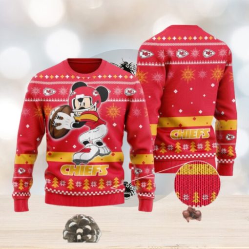 Kansas City Chiefs Mickey Mouse Funny Ugly Christmas Sweater